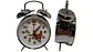 Reloj Despertador Grande Con Alarma cuerda Metálico plateado - Miniatura 2