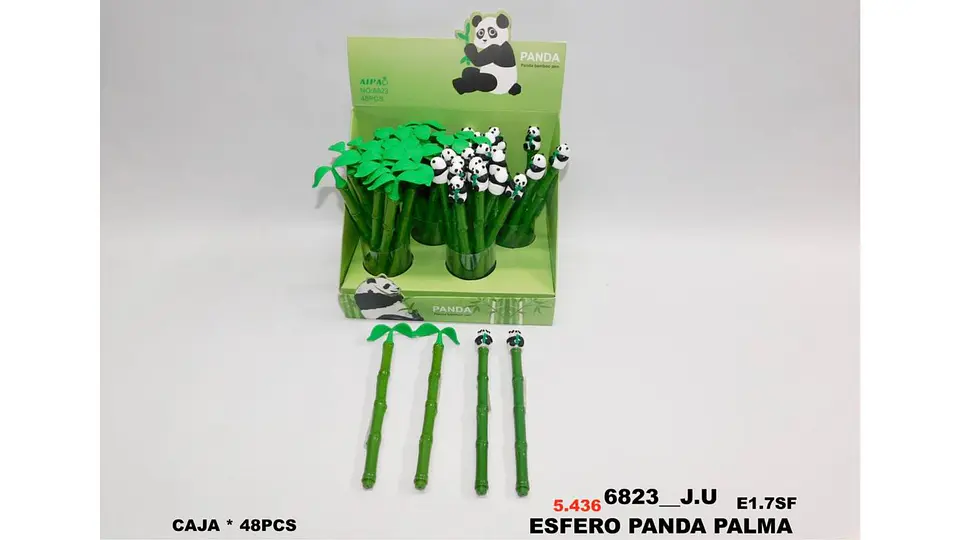 Esfero de panda tallo bambo de tinta en negra X48und 005mm 7