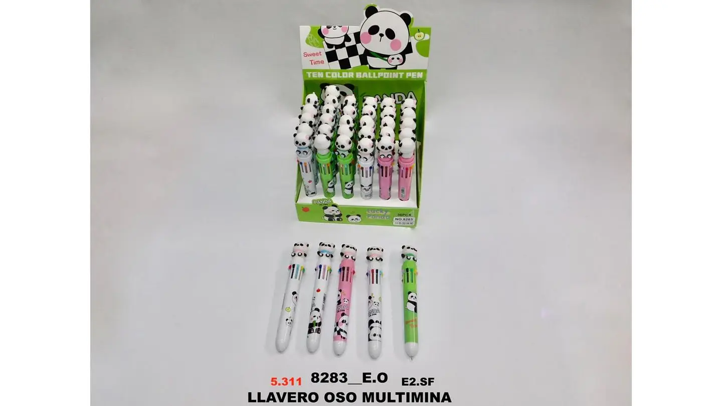 Esfero multi mina 10 colores Panda esfero X36und 6