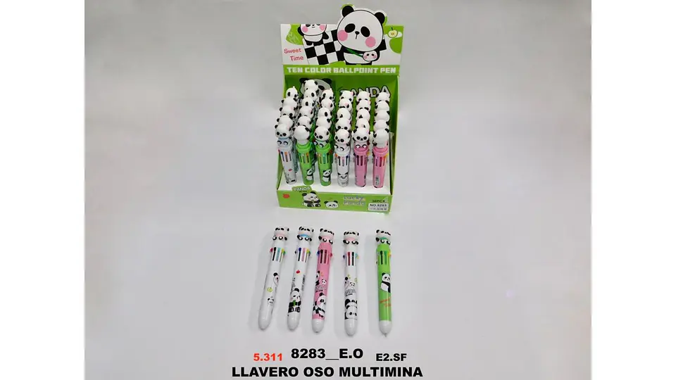 Esfero multi mina 10 colores Panda esfero X36und 6