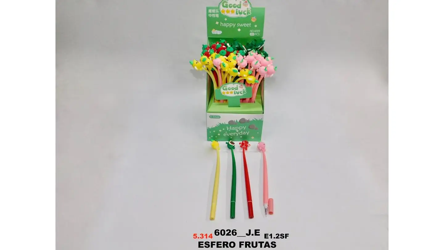 Esfero en Forma Frutas 05mm X48und 6