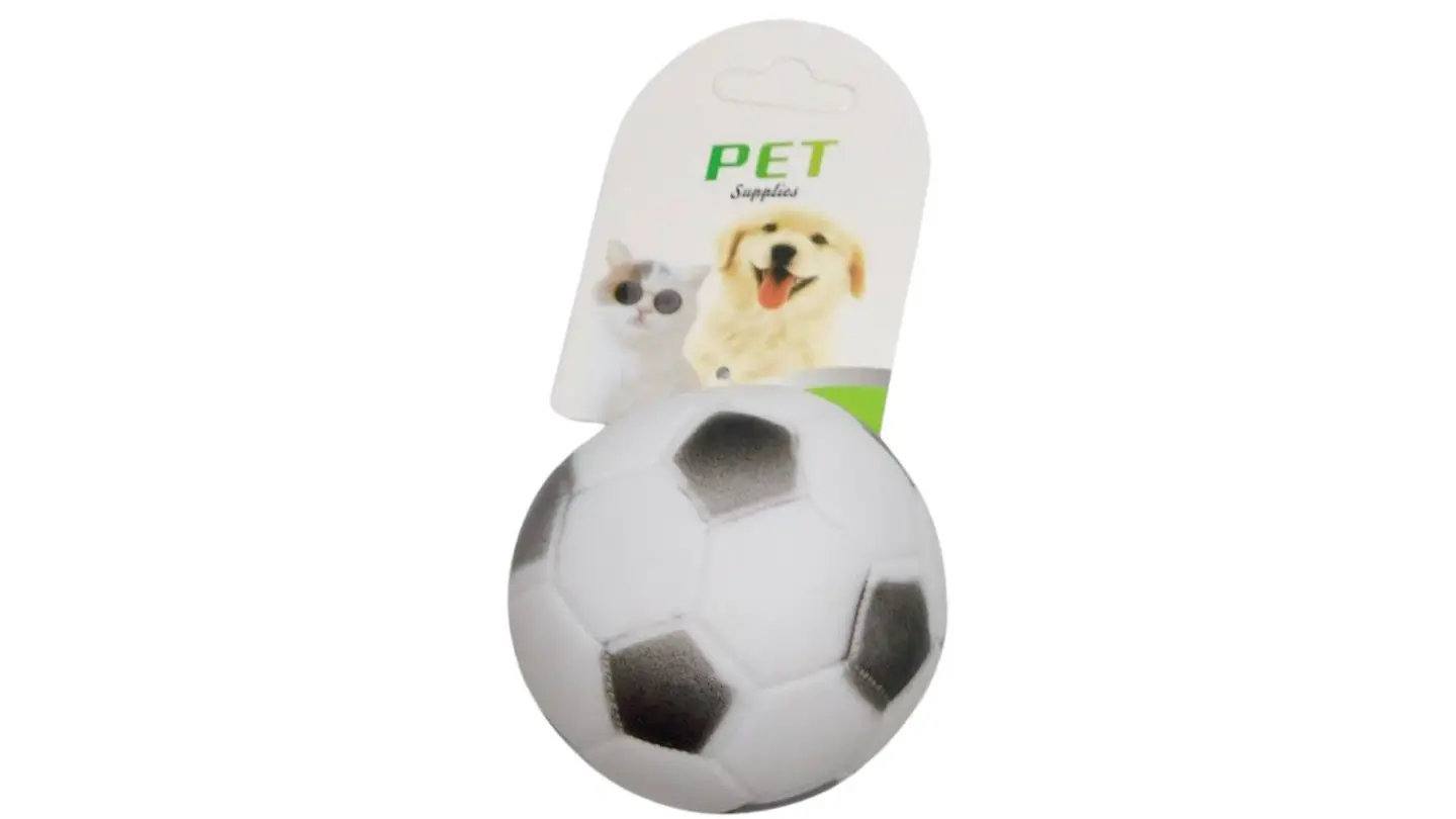 Juguete Pelota Hule Futbol Perro Mascotas 6 Cm X2und Sonido 3