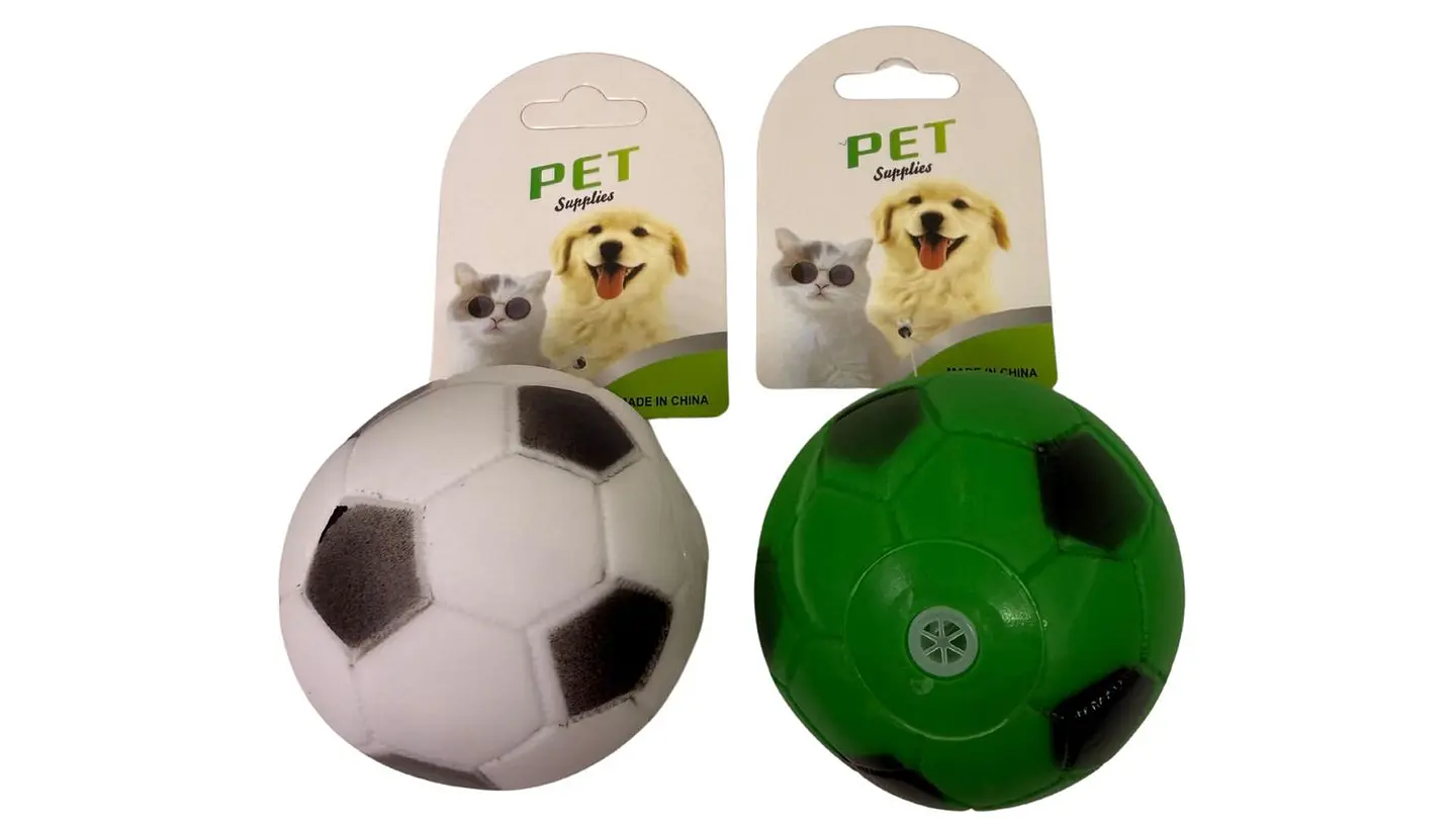 Juguete Pelota Hule Futbol Perro Mascotas 6 Cm X2und Sonido 5