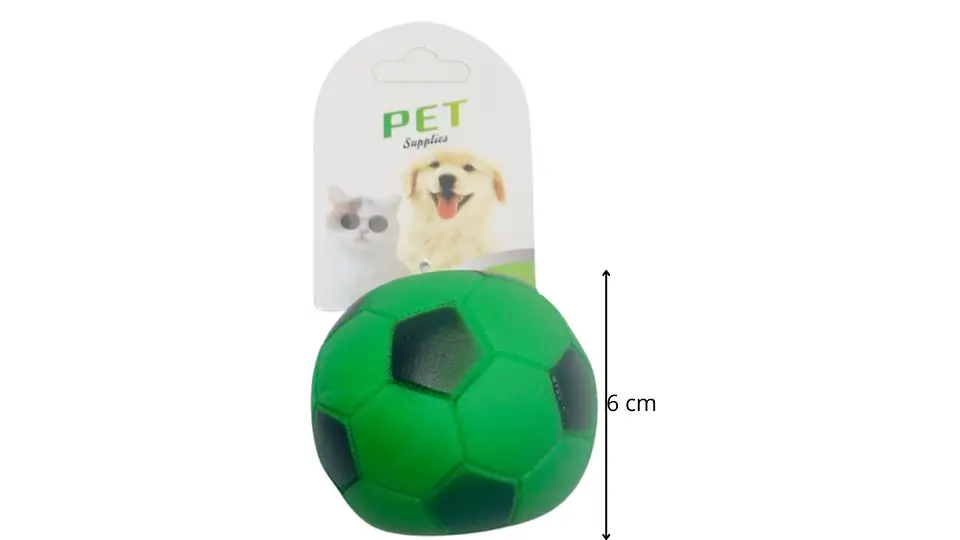Juguete Pelota Hule Futbol Perro Mascotas 6 Cm X2und Sonido 6