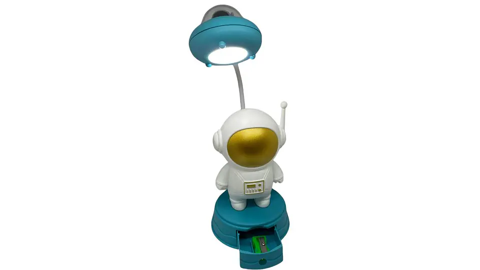 Lámpara Led De Astronauta Con Tajalápiz Ideal Par Escritorio 3