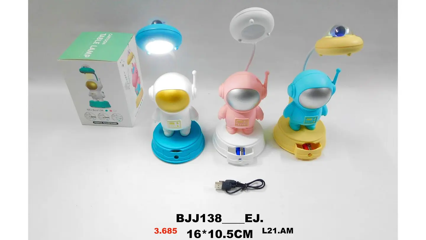 Lámpara Led De Astronauta Con Tajalápiz Ideal Par Escritorio 6