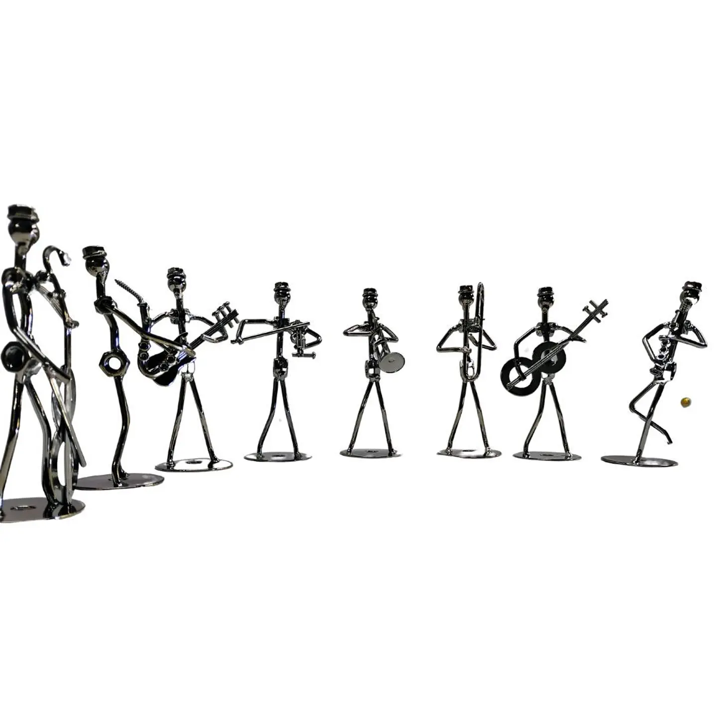Set De 8 Figuras Metálicas De Músicos - Decoración Arte Mode 1