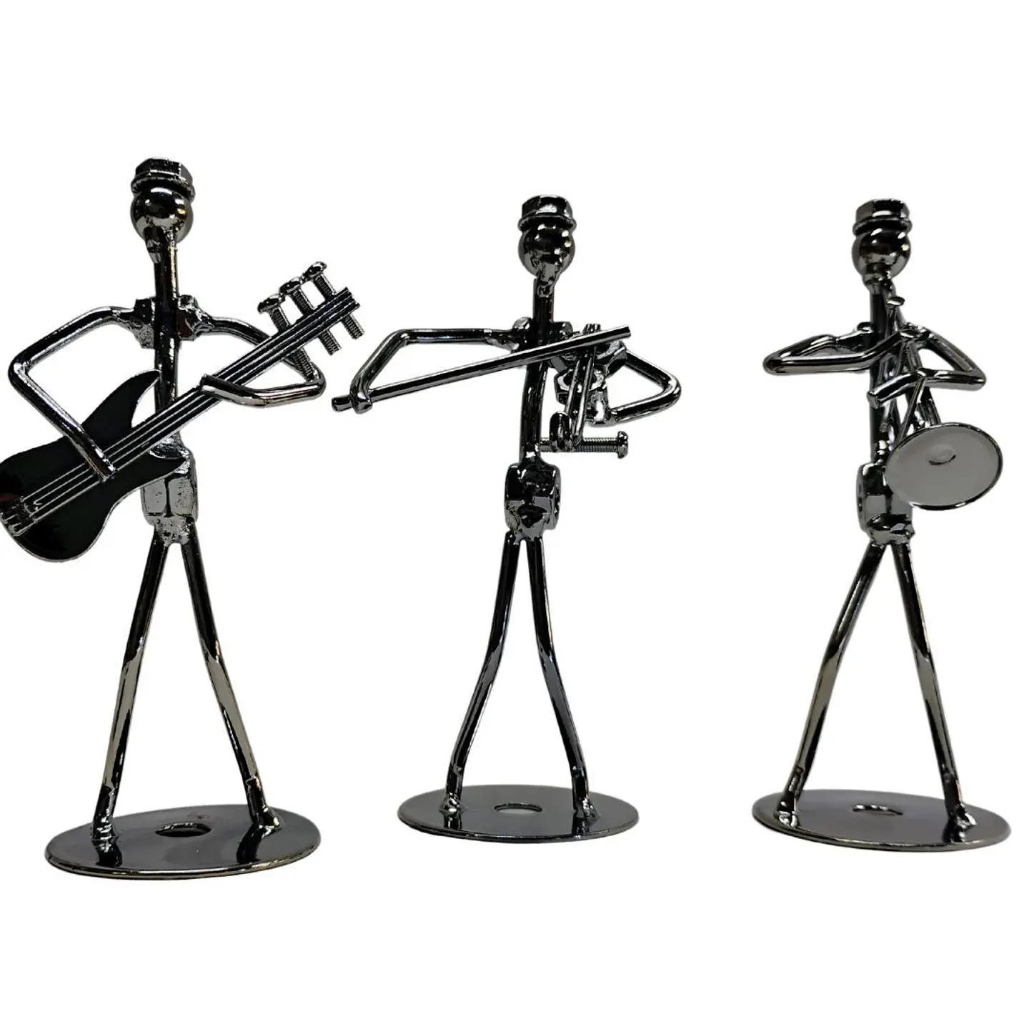 Set De 8 Figuras Metálicas De Músicos - Decoración Arte Mode 3