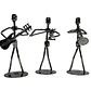 Set De 8 Figuras Metálicas De Músicos - Decoración Arte Mode - Miniatura 3