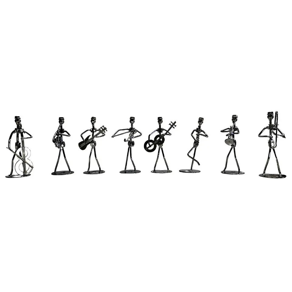 Set De 8 Figuras Metálicas De Músicos - Decoración Arte Mode 4