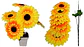 Ramo Girasol Flores Artificiales Decoración 7 Flores 1 Ramo - Miniatura 1
