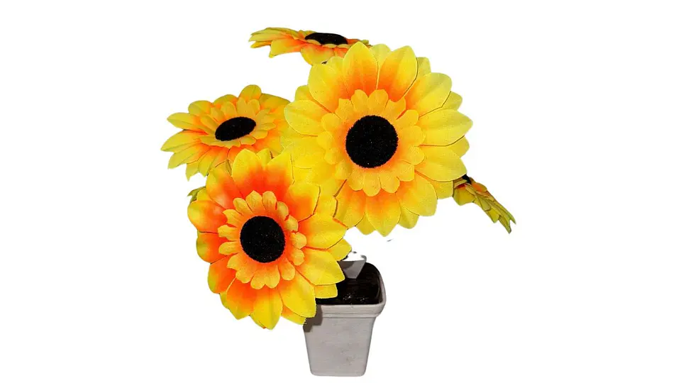 Ramo Girasol Flores Artificiales Decoración 7 Flores 1 Ramo 2