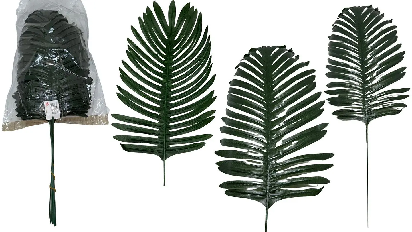 Hojas de Palmeras Decorativa Artificial Mata De Hojas Packx12und 53cm 1
