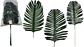 Hojas de Palmeras Decorativa Artificial Mata De Hojas Packx12und 53cm - Miniatura 1
