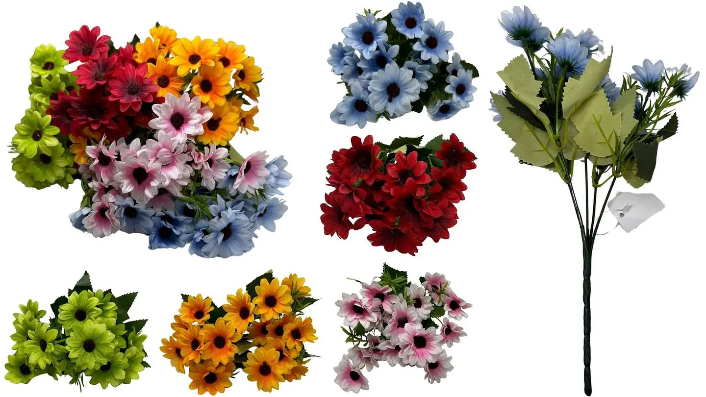Ramo De mini girasoles Flores Decorativa Artificial 18 Flores 1 Ramo 1