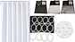 Cortinas Baño Ducha 100% Impermeable Huecos 12 Aros - Miniatura 1
