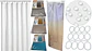 Cortinas Baño Ducha Impermeable Huecos 12 Aros degrade - Miniatura 1