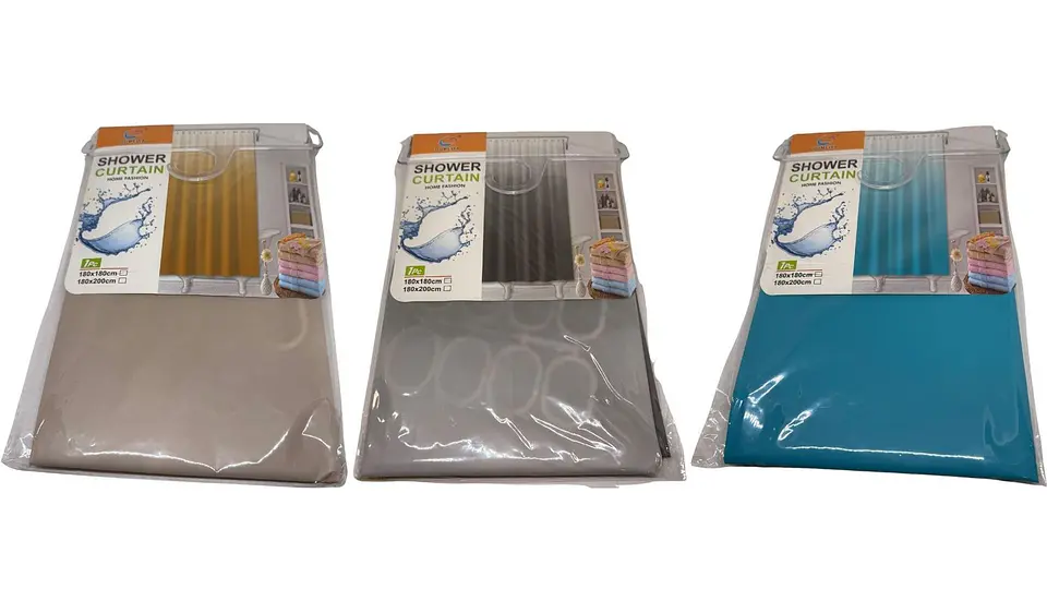 Cortinas Baño Ducha Impermeable Huecos 12 Aros degrade 2