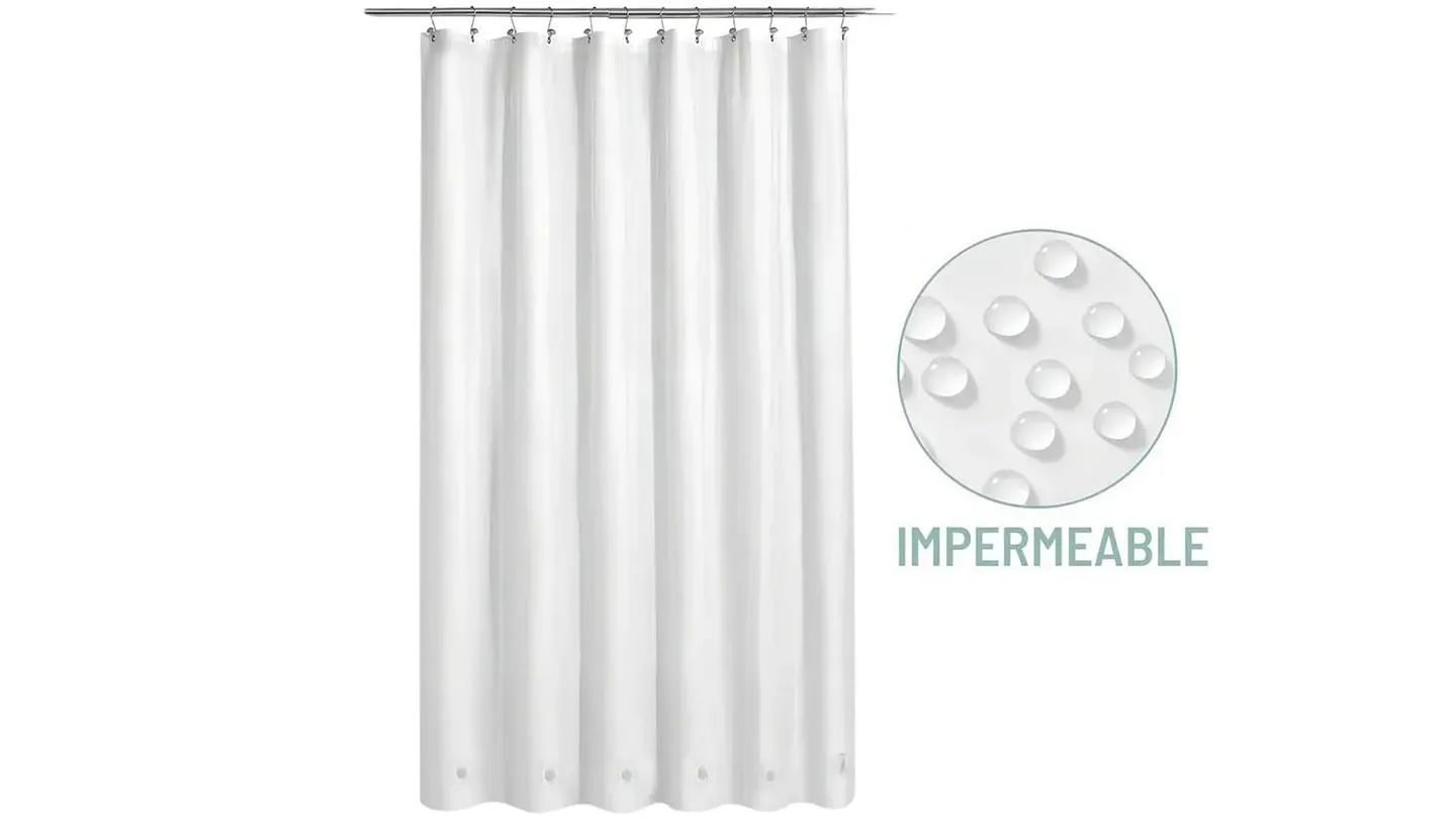 Cortinas Baño Ducha 100% Impermeable Huecos 12 Aros 6