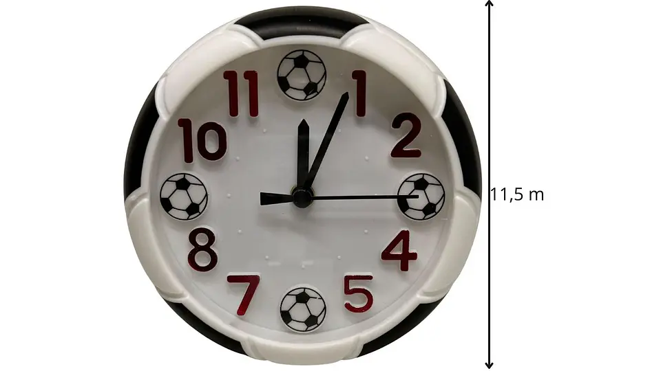Reloj De Mesa Soccer Despertador Balón De Futbol Unisex Negro 4