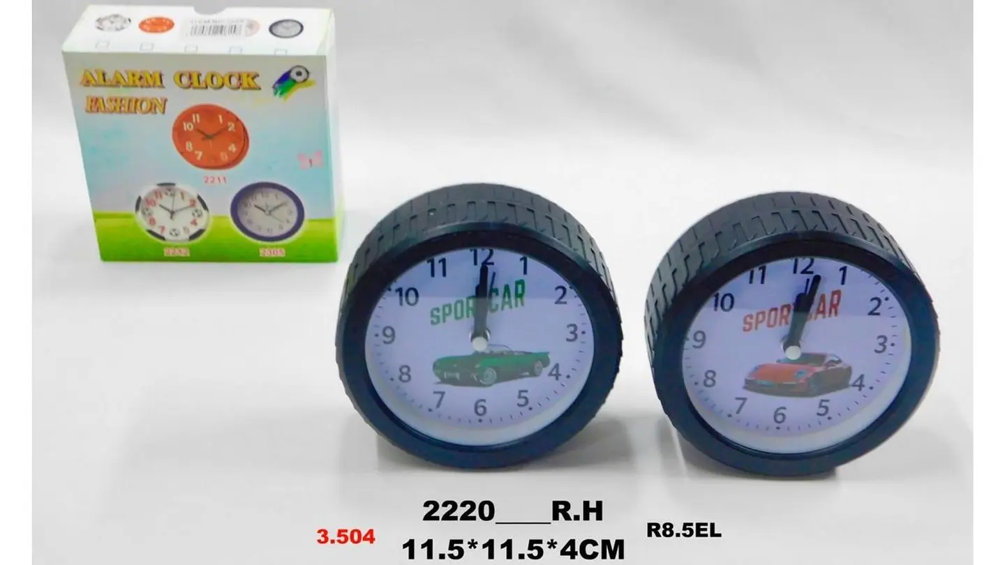 Reloj De Mesa Despertador en forma de Llanta Auto Deportivo 8
