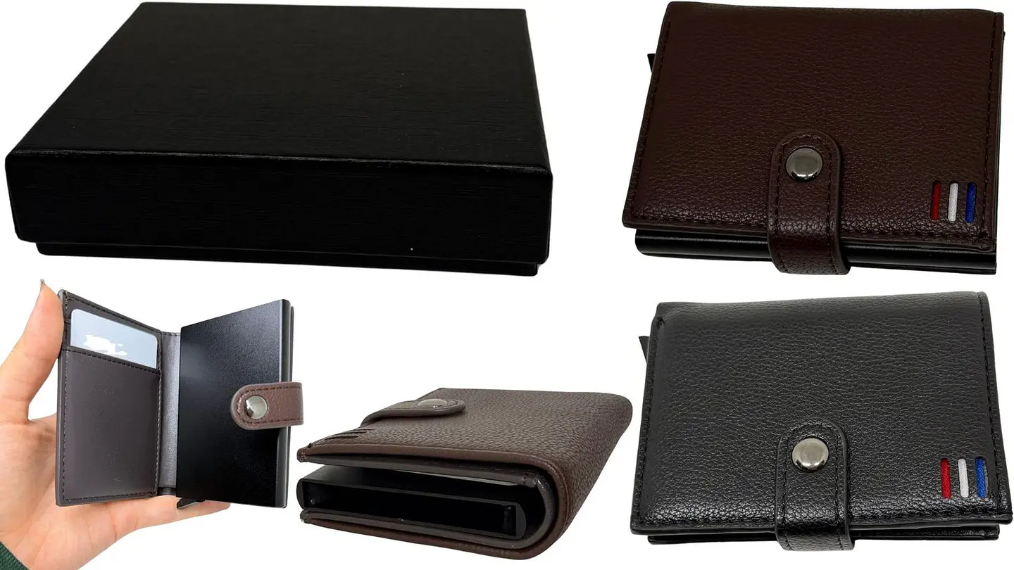 Billetera Tarjetero Porta documentos Cartera 4 Compartimiento 1