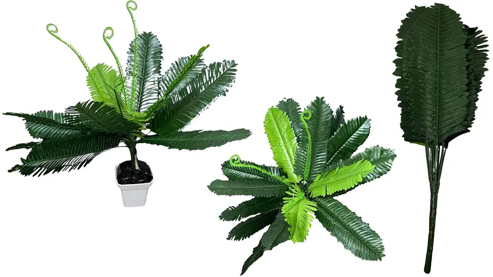 Mata Artificial Helecho Flor Decoración Centro De Mesa Maceta verde 1