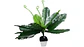 Mata Artificial Helecho Flor Decoración Centro De Mesa Maceta verde - Miniatura 2