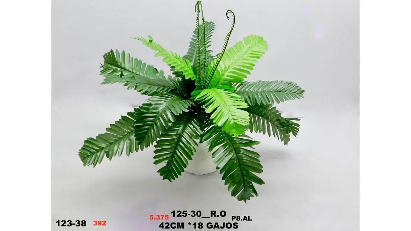 Mata Artificial Helecho Flor Decoración Centro De Mesa Maceta verde 5