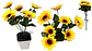 Girasol Decoración Flor Artificiales Ramo Girasoles Amarillo - Miniatura 1