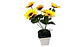 Girasol Decoración Flor Artificiales Ramo Girasoles Amarillo - Miniatura 2