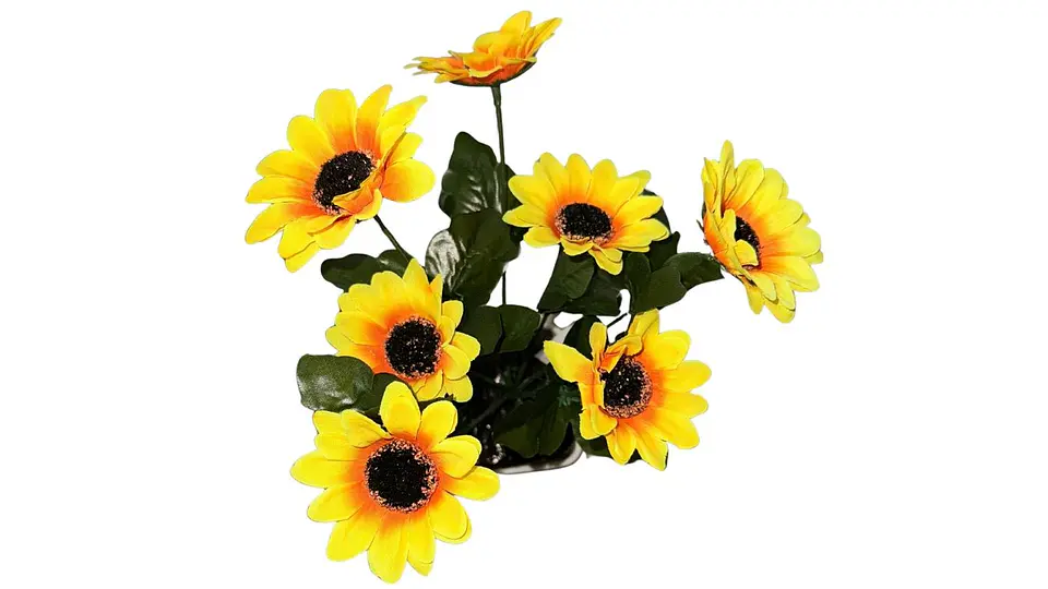 Girasol Decoración Flor Artificiales Ramo Girasoles Amarillo 3