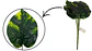 Planta De Hojas Mata Verde Plástico Decoración Artificiales - Miniatura 2