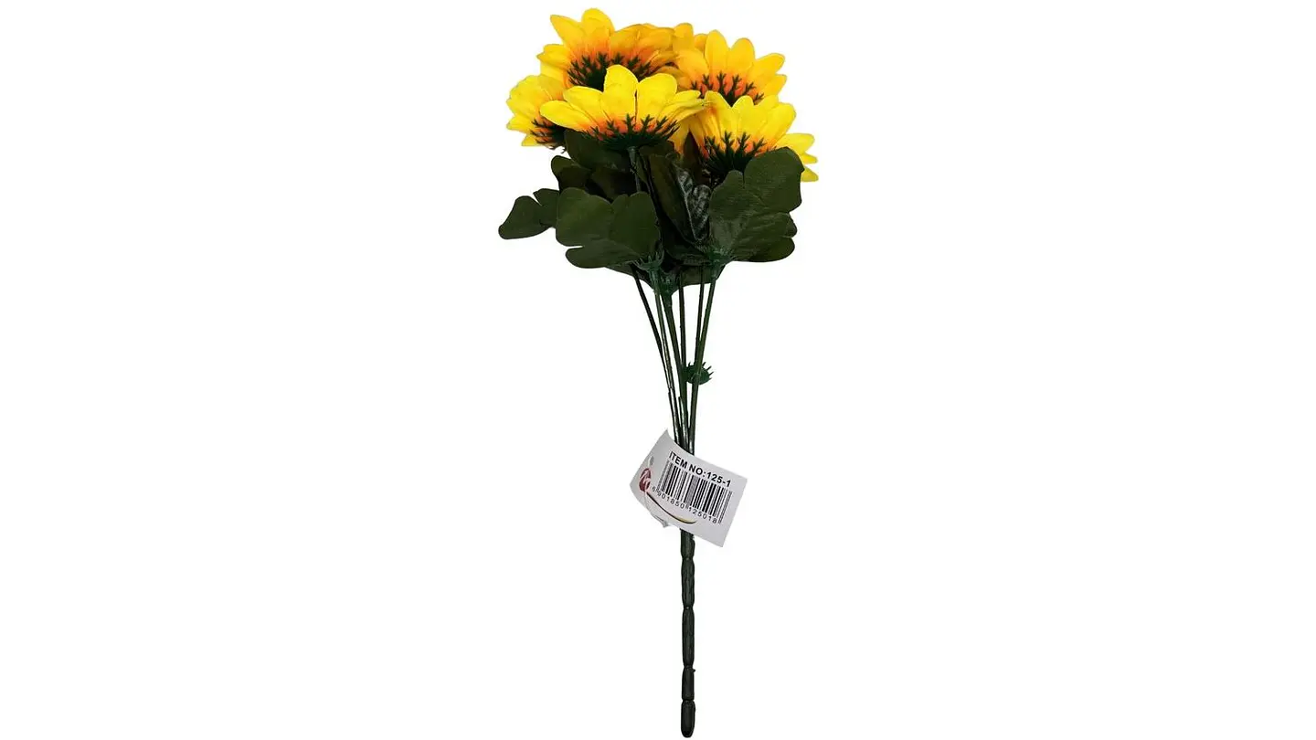 Girasol Decoración Flor Artificiales Ramo Girasoles Amarillo 5