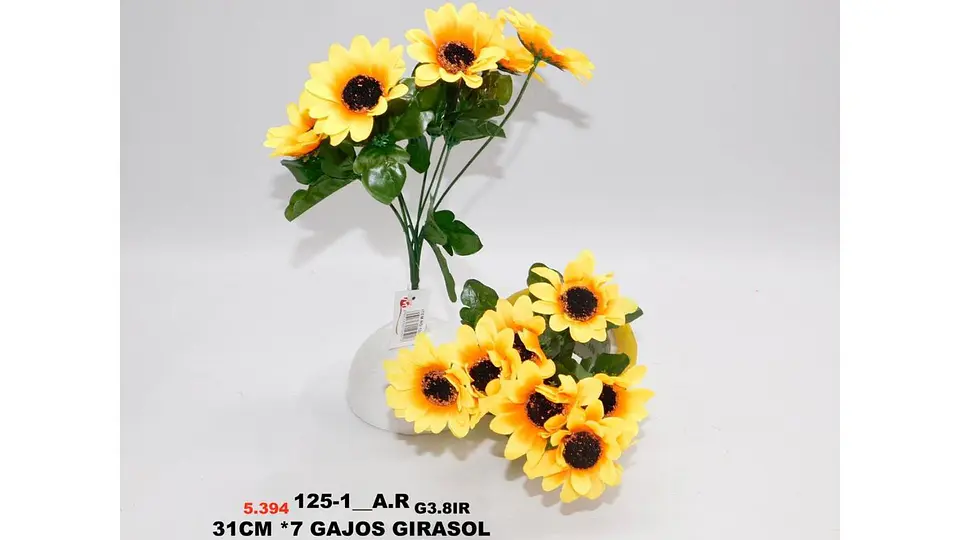 Girasol Decoración Flor Artificiales Ramo Girasoles Amarillo 6