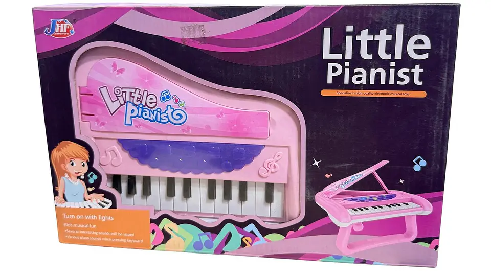 Piano Musical Bebe Juguete Didáctico Color rosado azul niños 6