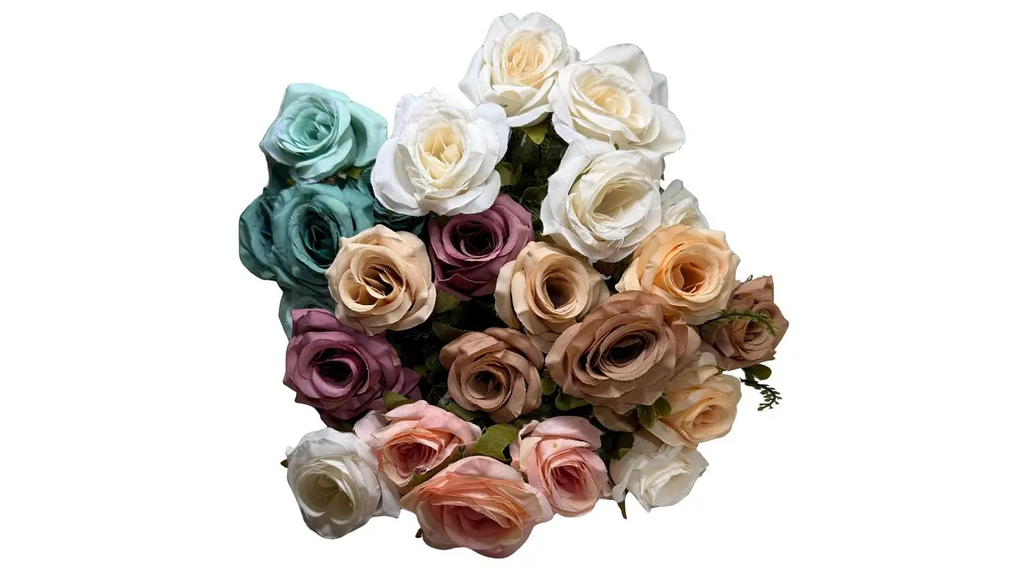 Flores Artificiales Ramo De Flores Decorativas Multicolores 3