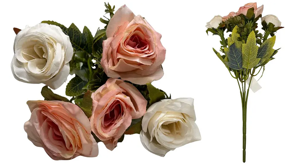 Flores Artificiales Ramo De Flores Decorativas Multicolores 5