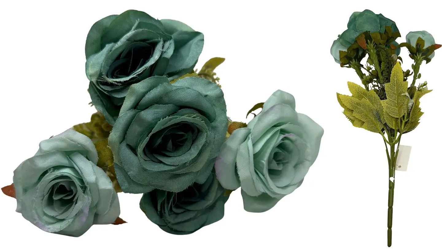Flores Artificiales Ramo De Flores Decorativas Multicolores 6