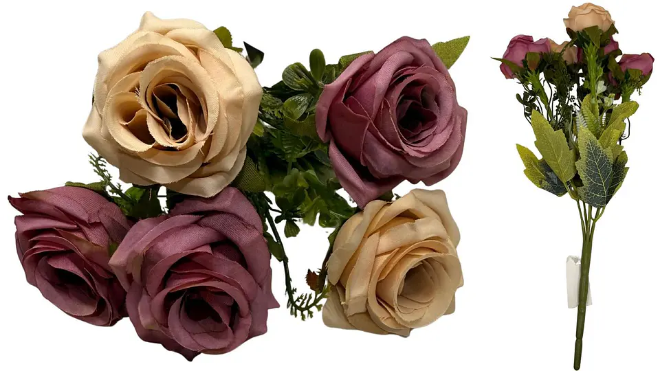 Flores Artificiales Ramo De Flores Decorativas Multicolores 7