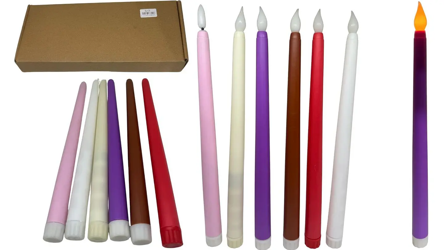 Veladora Cirio Velones Vela 27cm Luz Led X3 Und 1