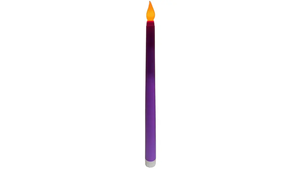 Veladora Cirio Velones Vela 27cm Luz Led X3 Und 2