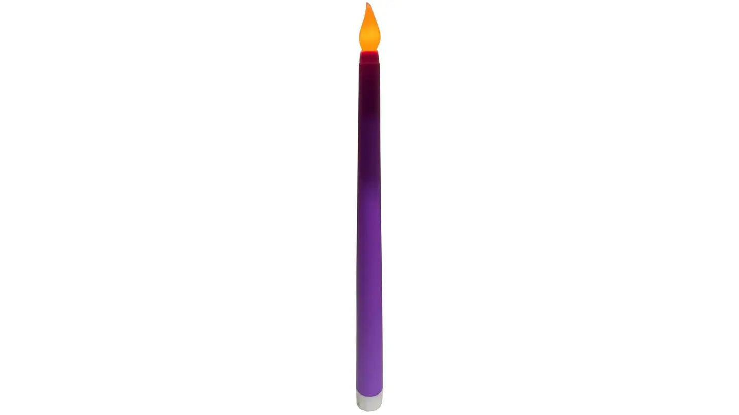 Veladora Cirio Velones Vela 27cm Luz Led X3 Und 2