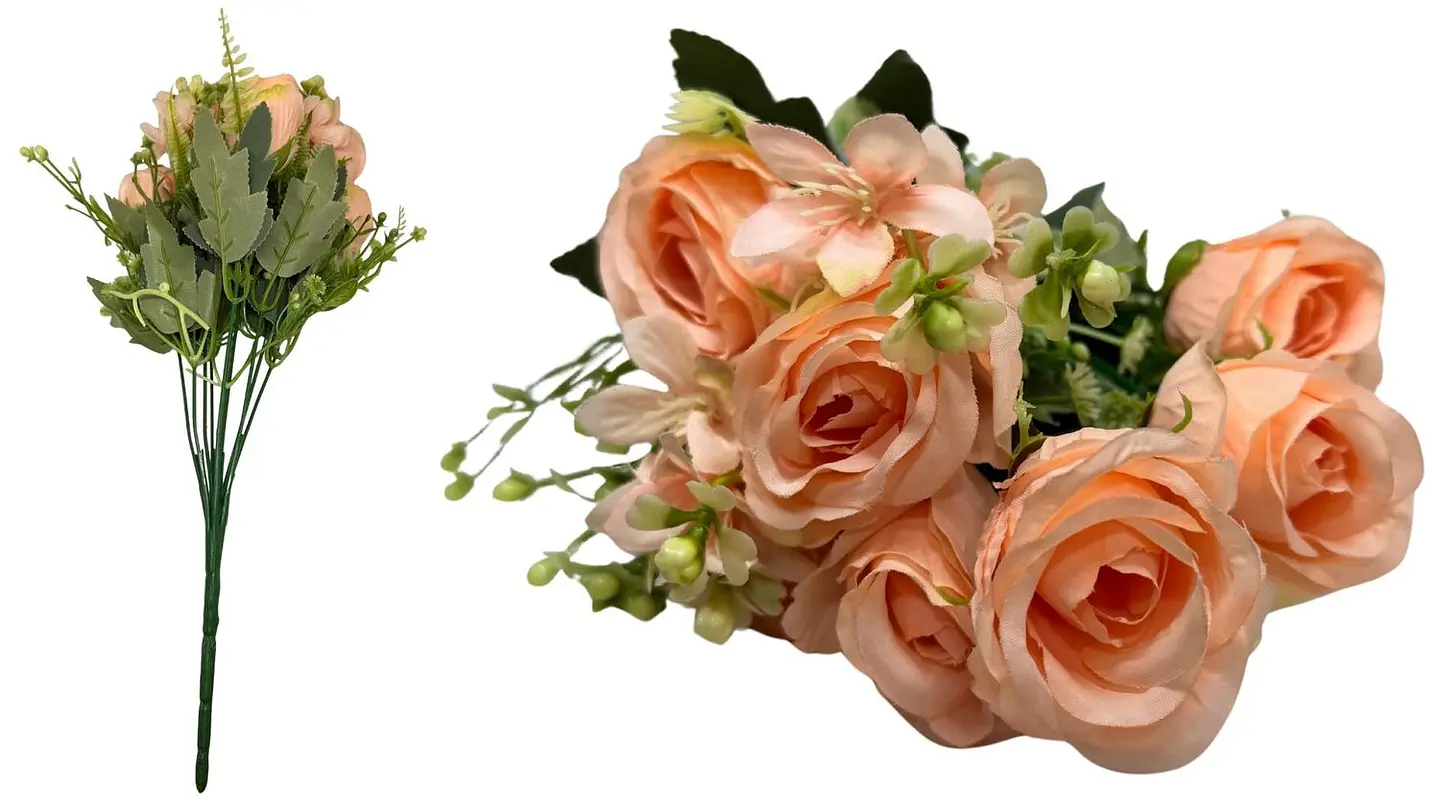 Rosas Ramo Matas Flores Artificiales Decoración Eventos 3