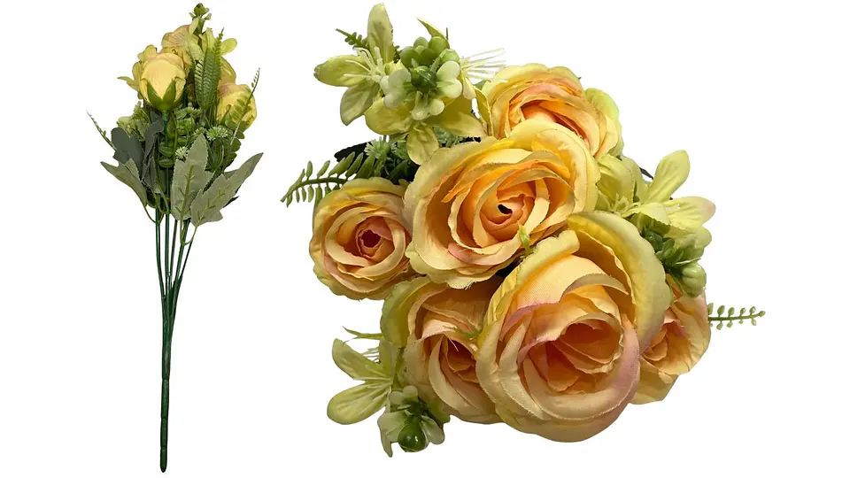 Rosas Ramo Matas Flores Artificiales Decoración Eventos 4
