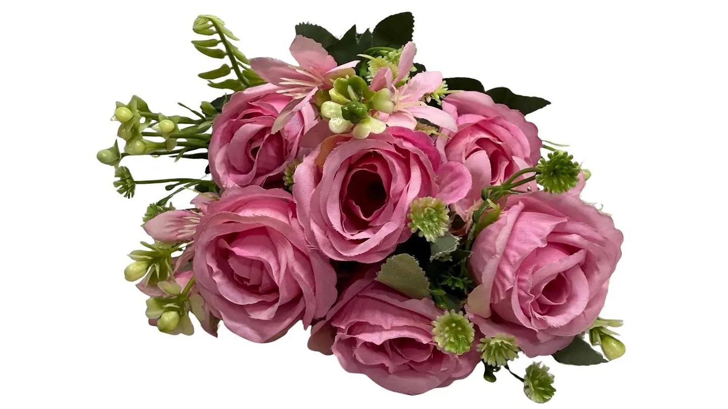 Rosas Ramo Matas Flores Artificiales Decoración Eventos 6