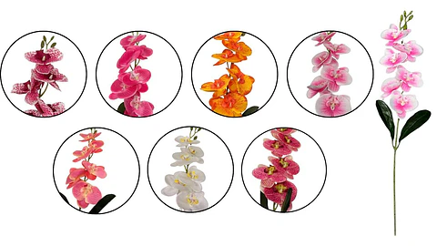 Vara De Orquídeas Arreglos flores Artificiales Decoración X1und