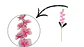 Vara De Orquídeas Arreglos flores Artificiales Decoración X1und - Miniatura 2