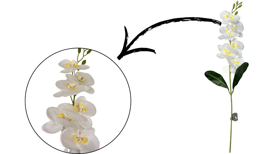 Vara De Orquídeas Arreglos flores Artificiales Decoración X1und 3