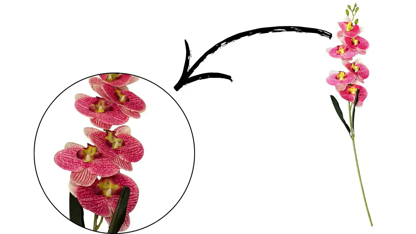 Vara De Orquídeas Arreglos flores Artificiales Decoración X1und 4